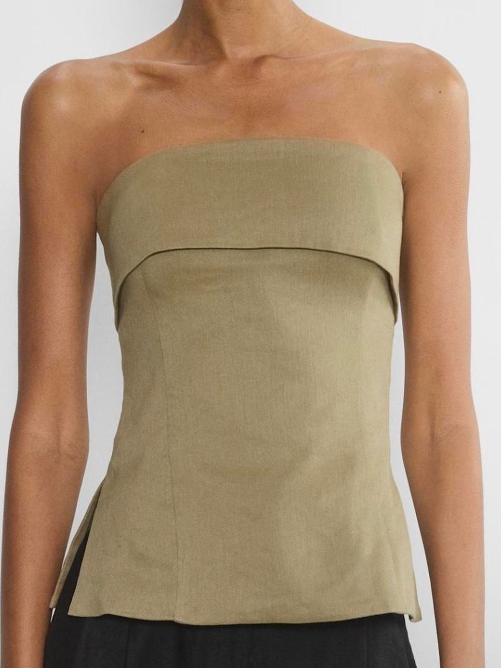Sold out everywhere! Aritzia element babaton linen top in sundried olive